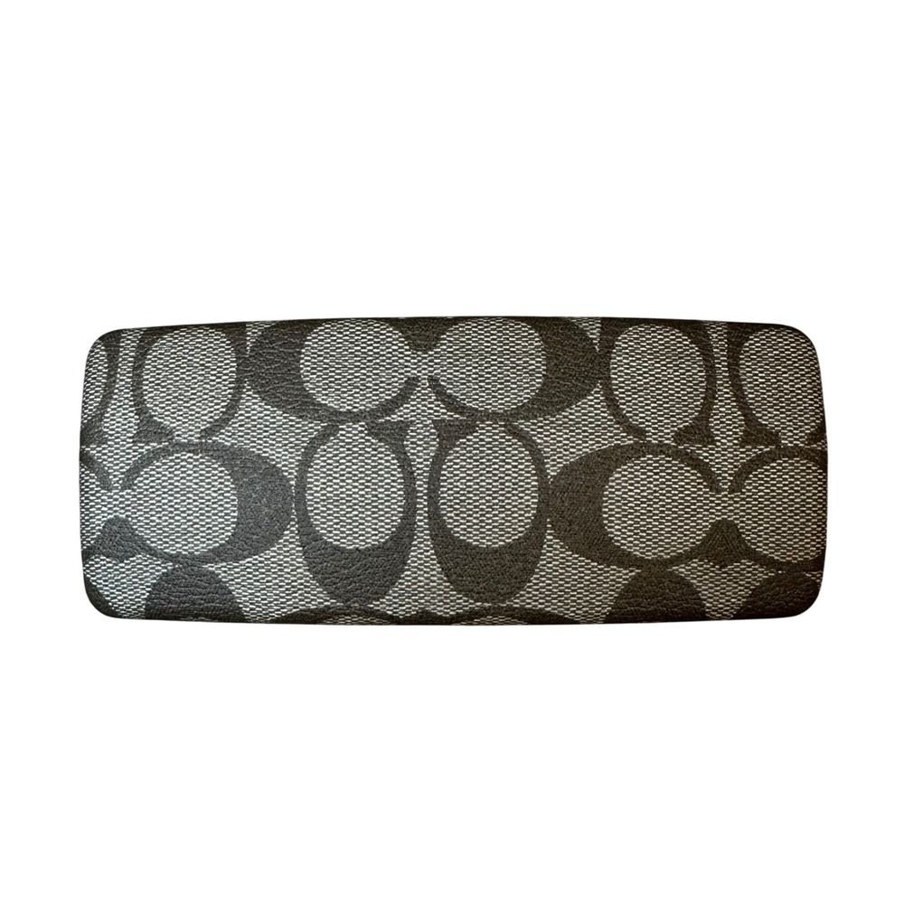 COACH Signature C Monogram Hard Shell Eyeglasses Case with Cleaning Cloth